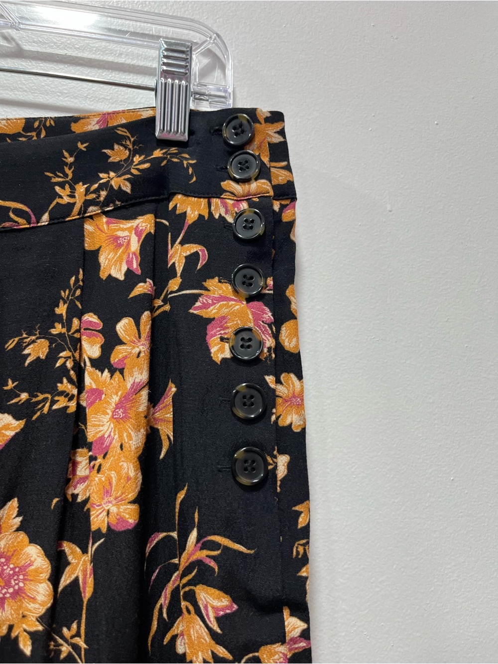 Anthropologie x Kachel Black Floral Cropped Wide-Leg Pants Sz. 10 - Picture 4 of 11